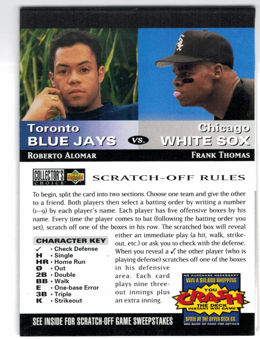 1994 Collector's Choice Team vs. Team #1 R.Alomar/F.Thomas