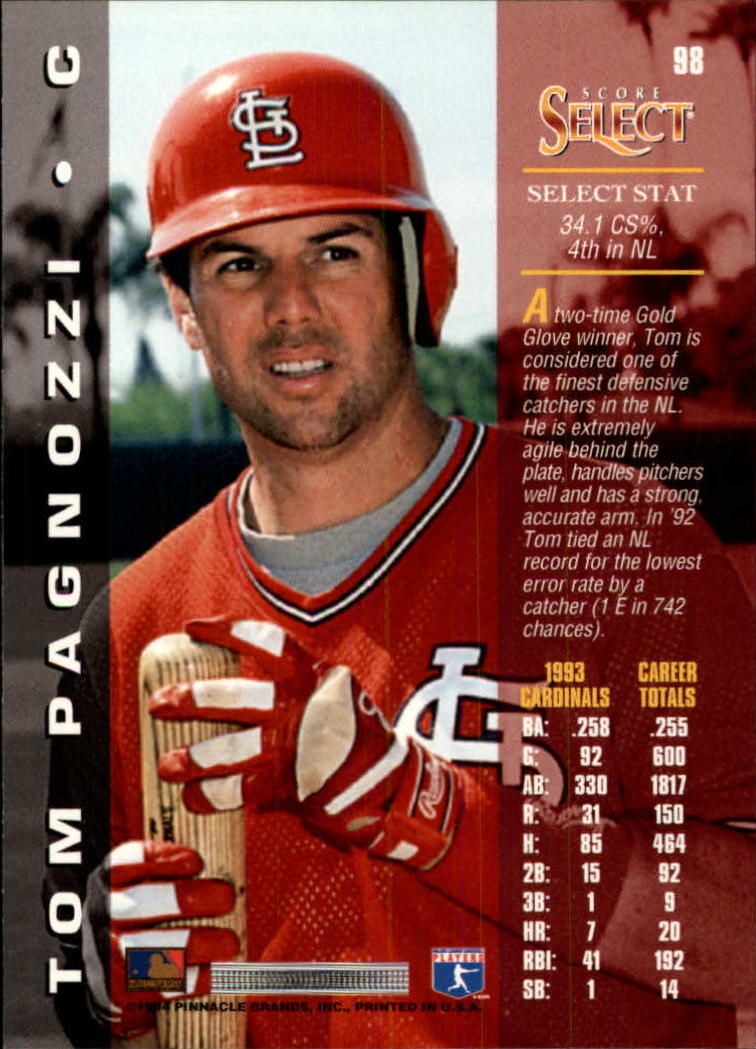 1994 Select #98 Tom Pagnozzi