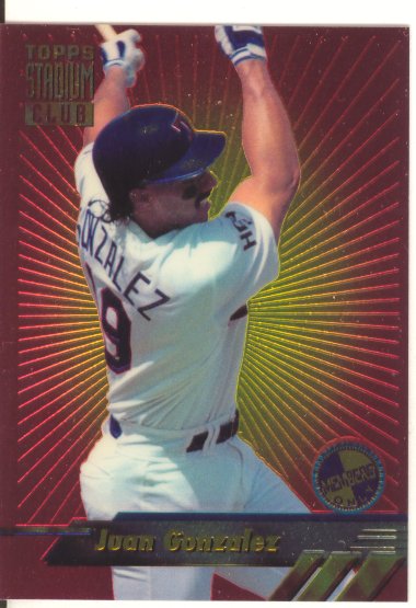 1994 Stadium Club Finest #F4 Juan Gonzalez