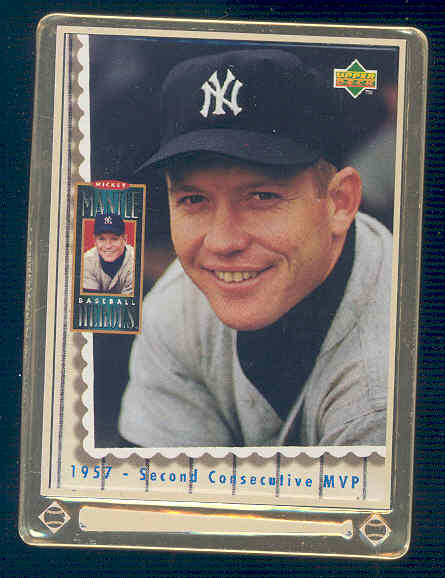 1995 Upper Deck Mantle Metallic Impressions #5 Mickey Mantle/1957 Second Consecutive MVP