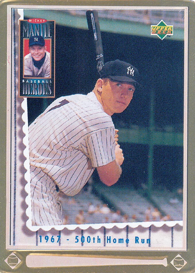 1995 Upper Deck Mantle Metallic Impressions #8 Mickey Mantle/1967 500th Home Run