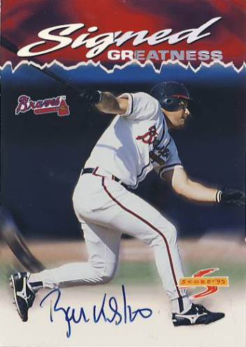 1995 Score #SG1 Ryan Klesko AU/6100