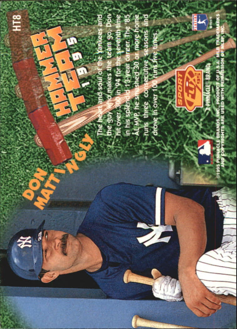 1995 Sportflix Hammer Team #HT8 Don Mattingly back image