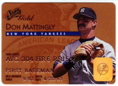 1995 Studio Gold Series #3 Don Mattingly