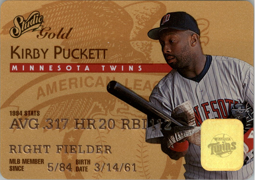 1995 Studio Gold Series #22 Kirby Puckett