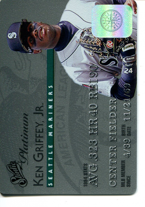 1995 Studio Platinum Series #5 Ken Griffey Jr.