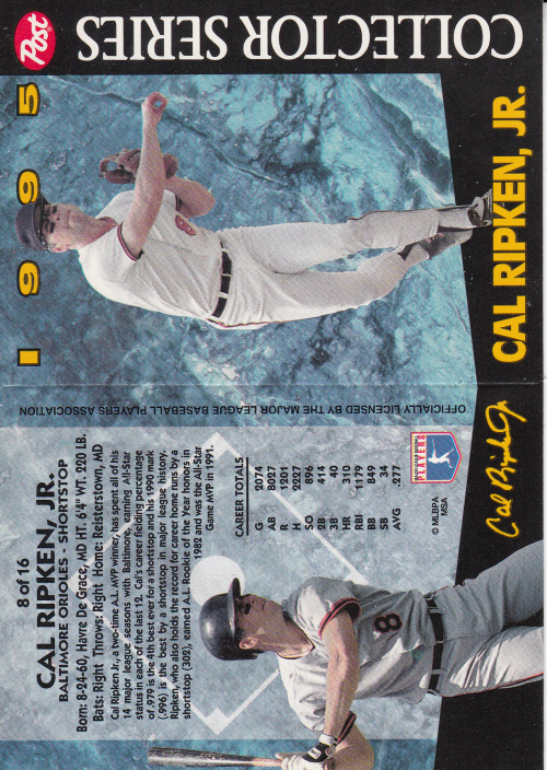 1995 Post #8 Cal Ripken Jr.