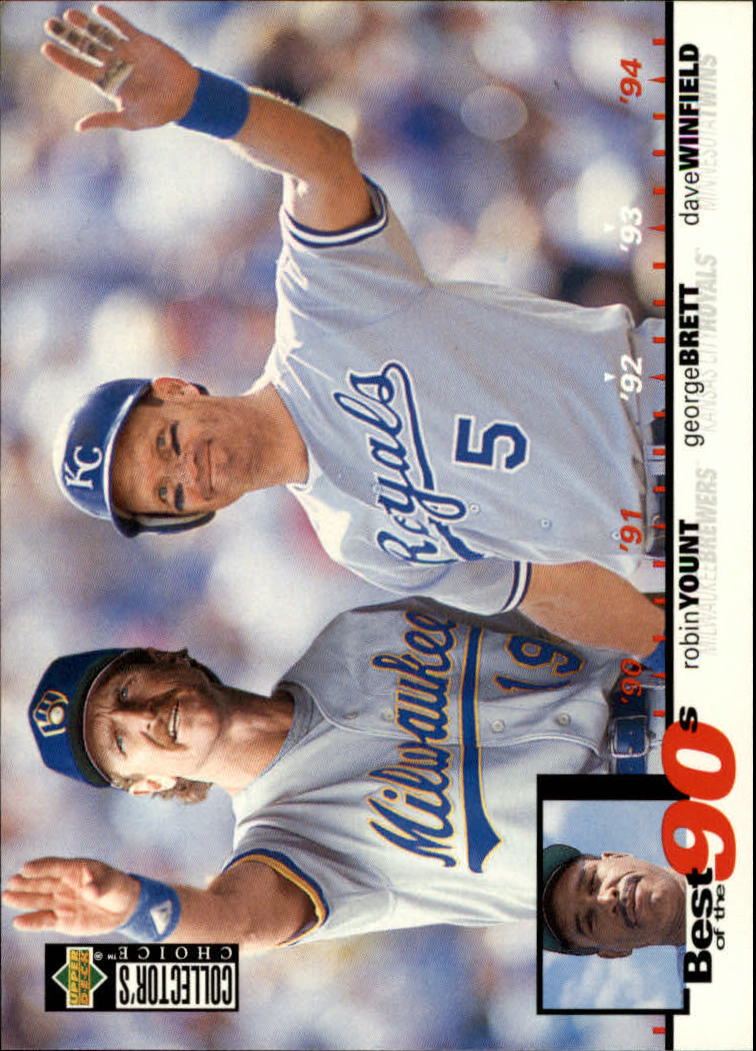 1995 Collector's Choice #54 Brett/Yount/Winfield B90