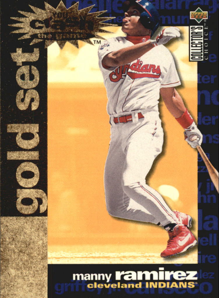 1995 Collector's Choice Crash the Game Gold Exchange #16 Manny Ramirez