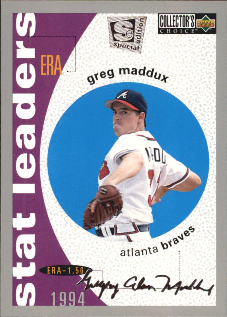 1995 Collector's Choice SE Silver Signature #142 Greg Maddux