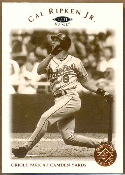 1995 SP Championship #CR1 Cal Ripken 2131