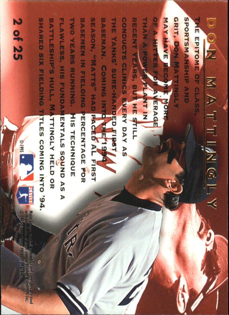 1995 Ultra Award Winners #2 Don Mattingly back image