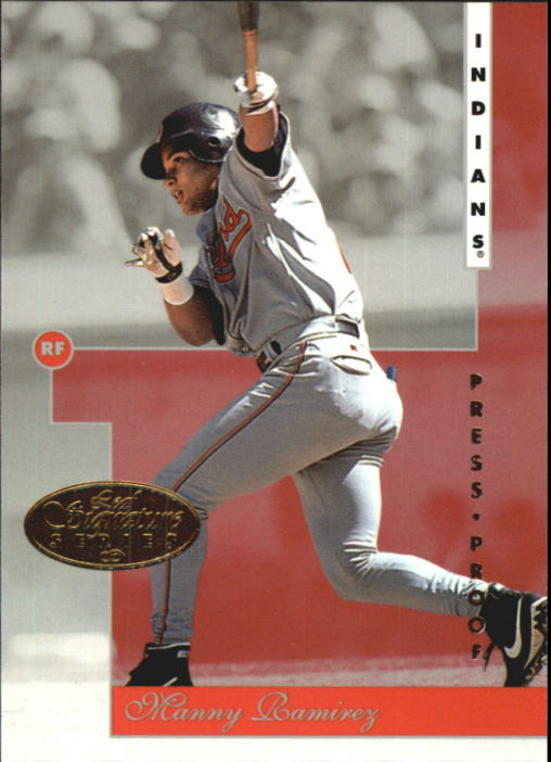 1996 Leaf Signature Gold Press Proofs #11 Manny Ramirez