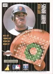 1996 Summit Artist's Proofs #107 Barry Bonds back image