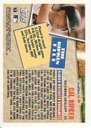 1996 Topps Profiles #AL8 Cal Ripken back image