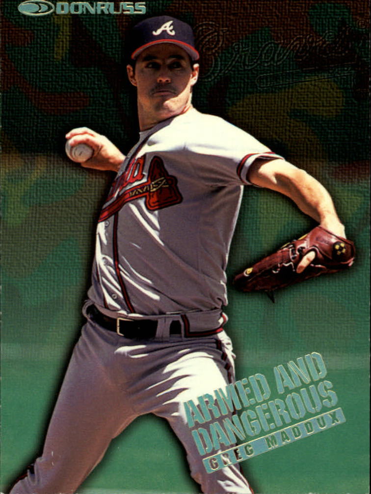 1997 Donruss Armed and Dangerous #13 Greg Maddux