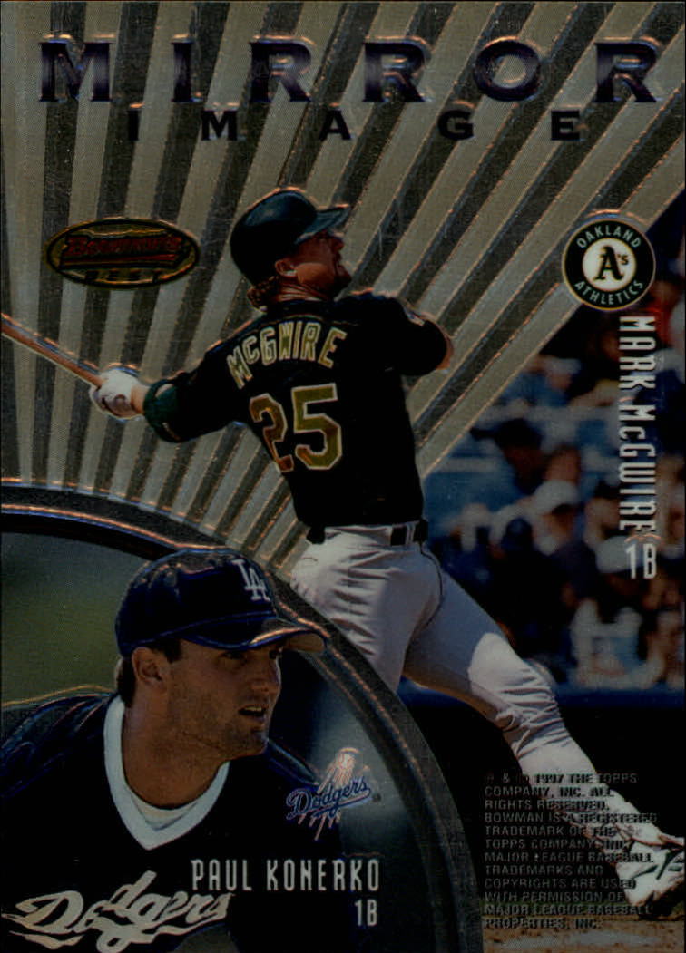 1997 Bowman's Best Mirror Image #MI7 Koner/McGwire/Helt/Palm