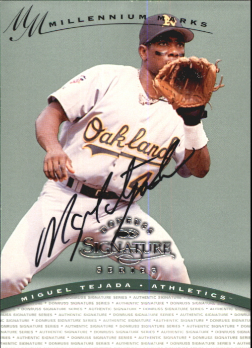 1997 Donruss Signature Autographs Millennium #118 Miguel Tejada