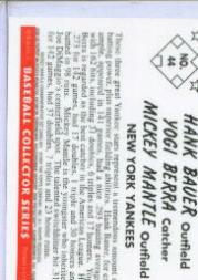 1997 Topps Mantle #21 Mickey Mantle/Hank Bauer/Yogi Berra/1953 Bowman back image
