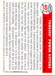 1997 Topps Mantle #23 Mickey Mantle/Yogi Berra/1957 Topps back image