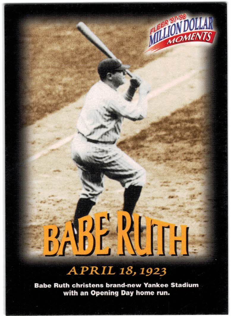1997-98 Fleer Million Dollar Moments #3 Babe Ruth