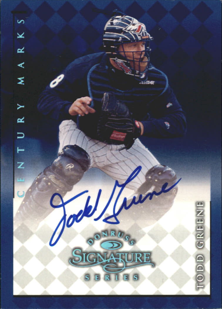 1998 Donruss Signature Autographs Century #49 Todd Greene