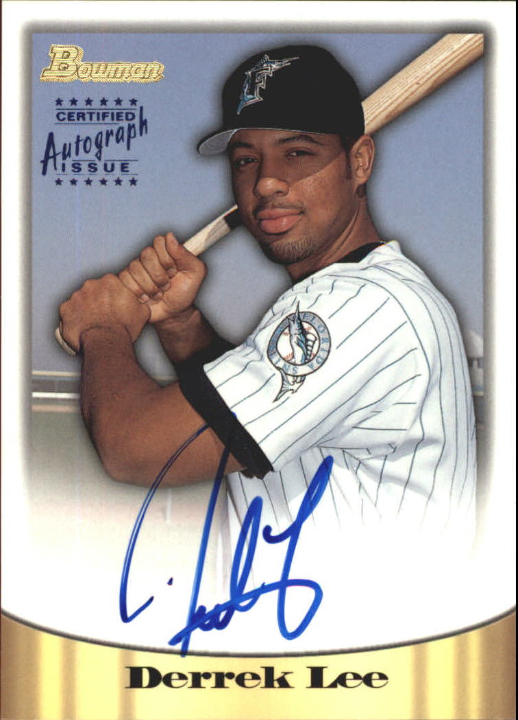 1998 Bowman Certified Blue Autographs #69 Derrek Lee