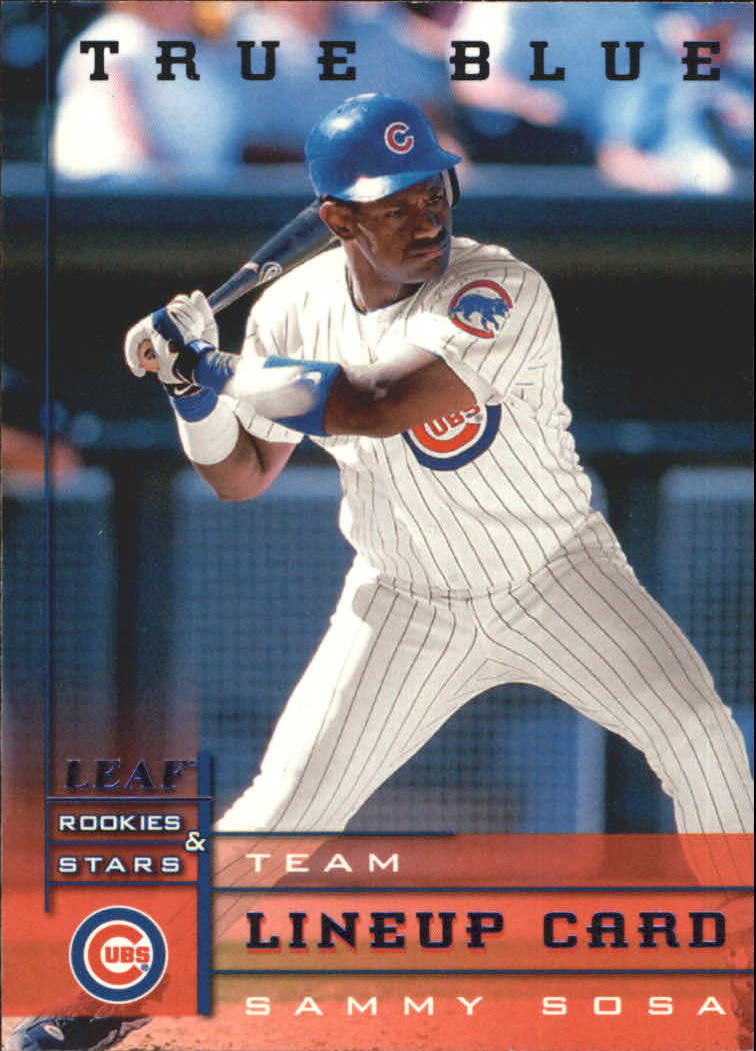 1998 Leaf Rookies and Stars True Blue #175 Sammy Sosa TLU