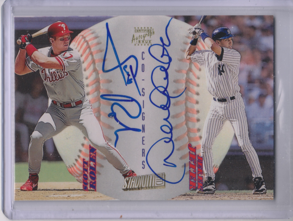 1998 Stadium Club Co-Signers #CS4 Scott Rolen C/Derek Jeter