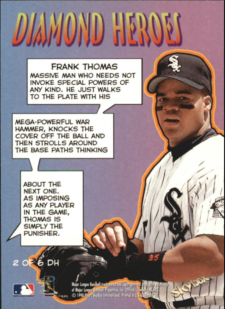 1998 Metal Universe Diamond Heroes #2 Frank Thomas back image