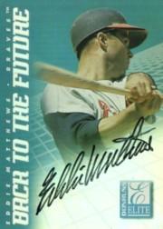 1998 Donruss Elite Back to the Future Autographs #3 Eddie Mathews/Chipper Jones