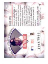 1998 Leaf Rookies and Stars Freshman Orientation #12 David Ortiz back image