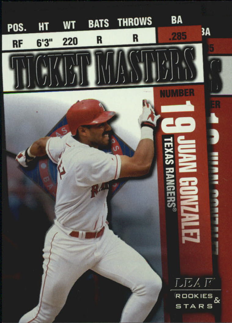 1998 Leaf Rookies and Stars Ticket Masters #8 J.Gonzalez/I.Rodriguez