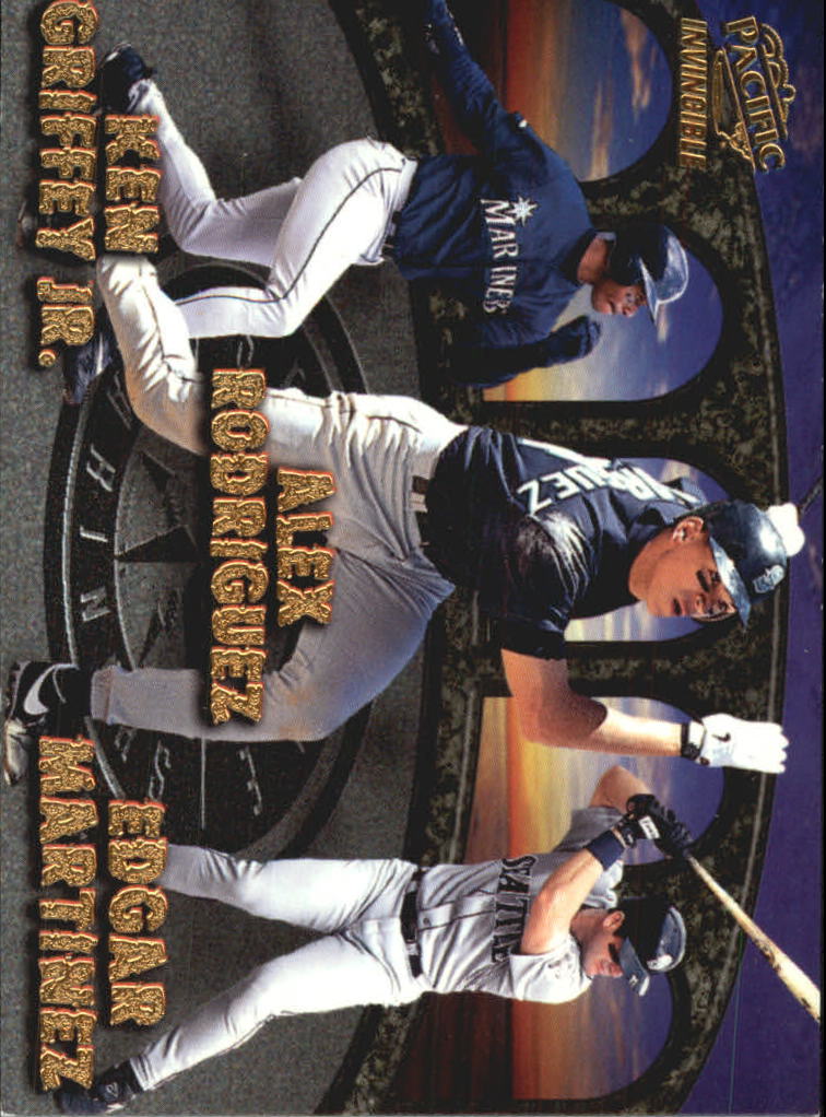 1998 Pacific Invincible Team Checklists #26 K.Griffey/A.Rod/R.John