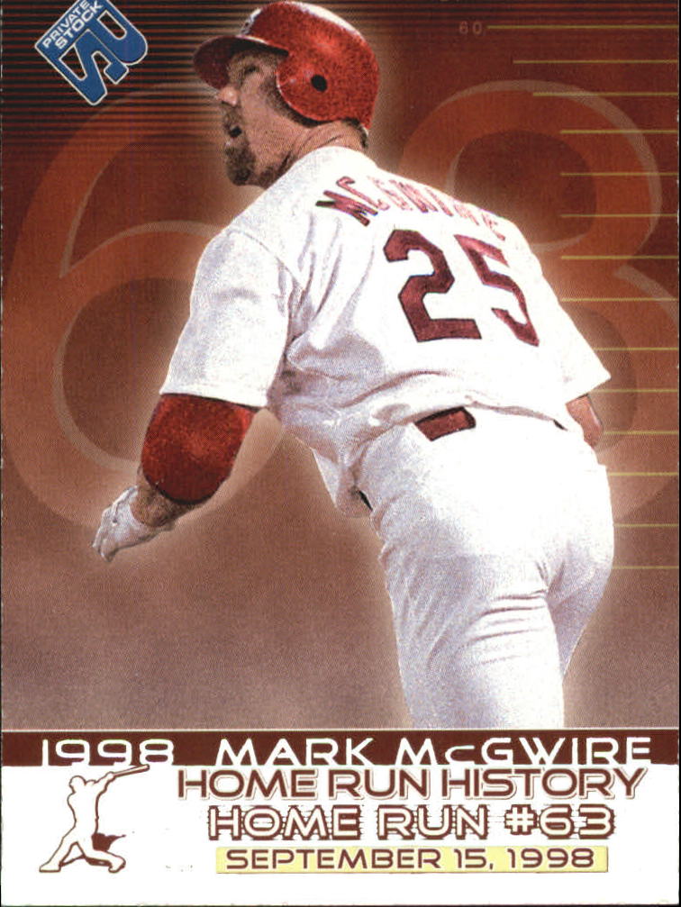 1999 Private Stock Home Run History #5 Mark McGwire 63