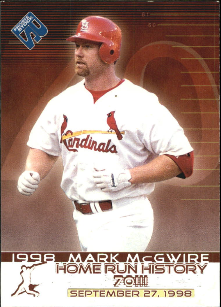 1999 Private Stock Home Run History #15 Mark McGwire 70