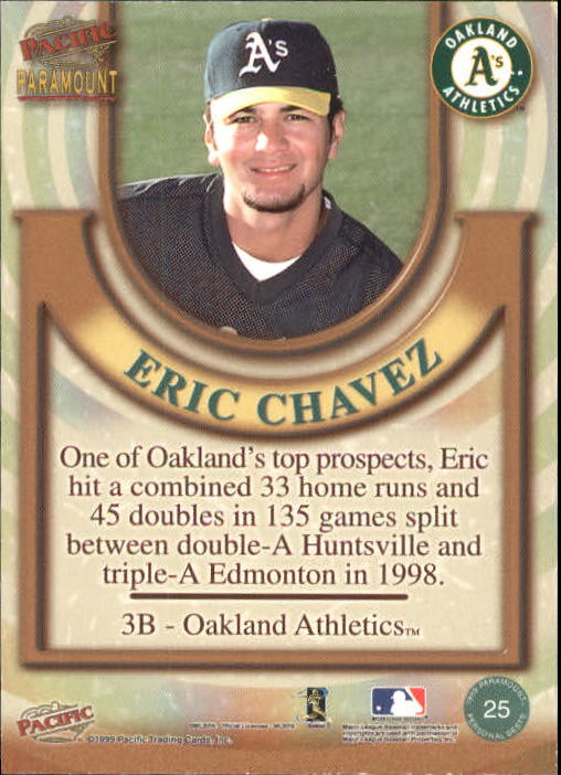 1999 paramount personal bests #25 eric chavez - nm-mt