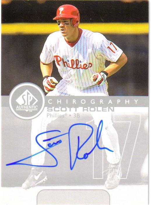 1999 SP Authentic Chirography #SR Scott Rolen