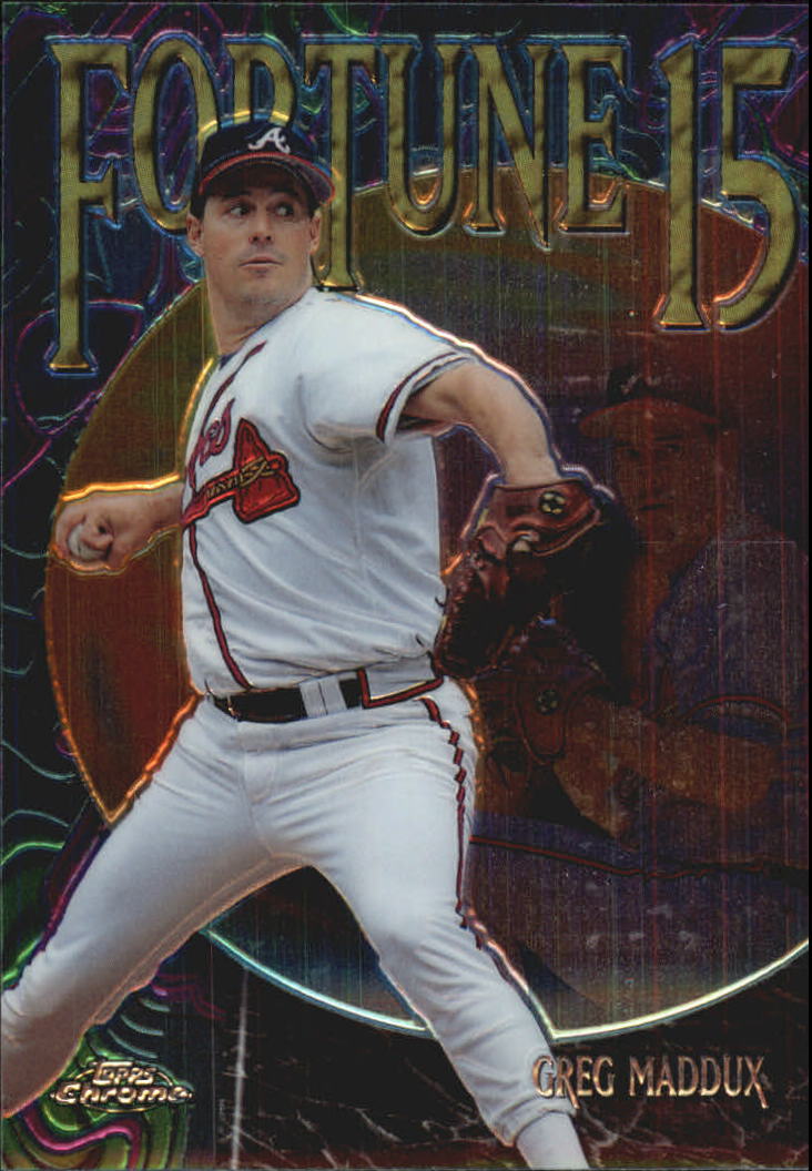 1999 Topps Chrome Fortune 15 FF9 Greg Maddux NM MT Birmingham