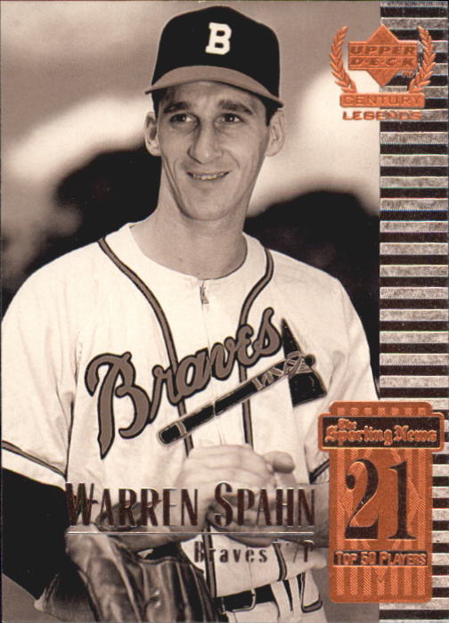 1999 Upper Deck Century Legends #21 Warren Spahn