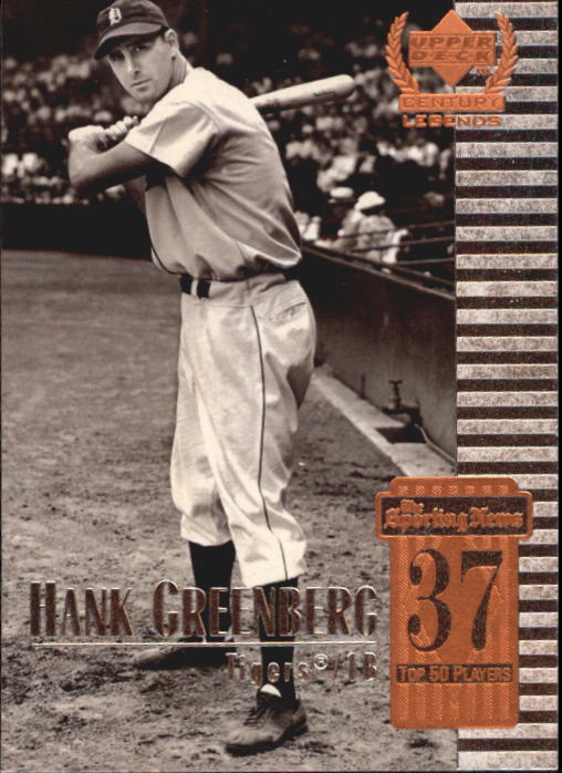 1999 Upper Deck Century Legends #37 Hank Greenberg