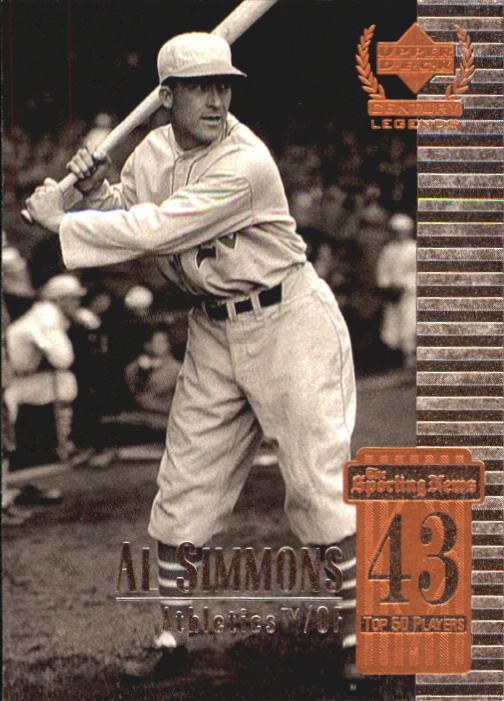 1999 Upper Deck Century Legends #43 Al Simmons
