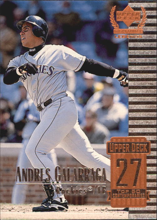 1999 Upper Deck Century Legends #77 Andres Galarraga