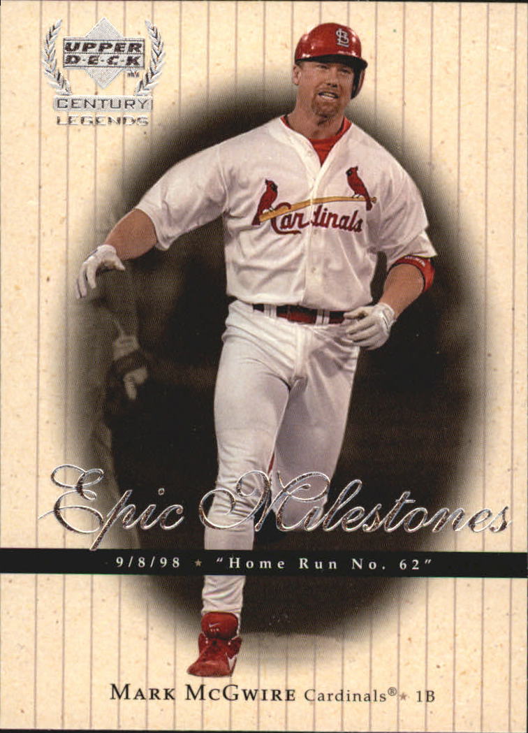 1999 Upper Deck Century Legends Epic Milestones #EM4 Mark McGwire