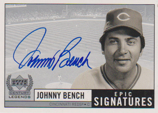 1999 Upper Deck Century Legends Epic Signatures #JB Johnny Bench