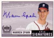 1999 Upper Deck Century Legends Epic Signatures #WS Warren Spahn