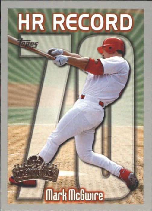 1999 Topps Opening Day #163 Mark McGwire HR 70