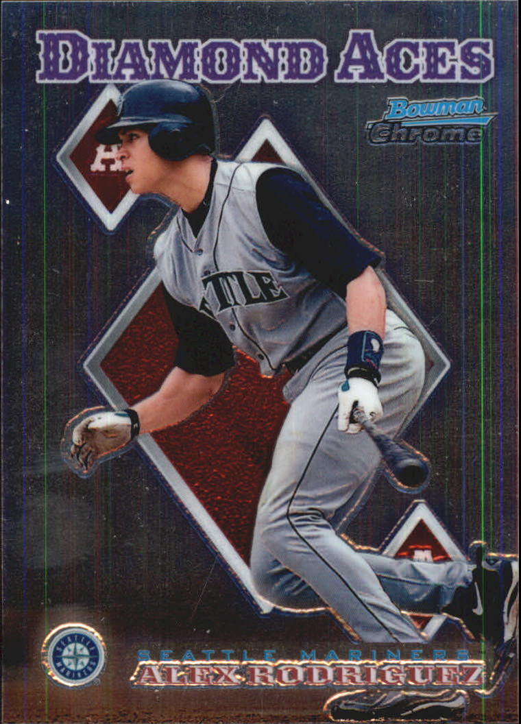 1999 Bowman Chrome Diamond Aces #DA18 Alex Rodriguez