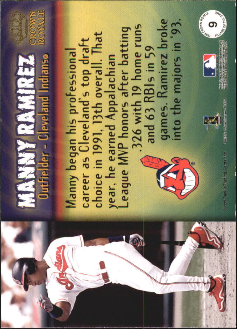 1999 Crown Royale Pillars of the Game #9 Manny Ramirez back image