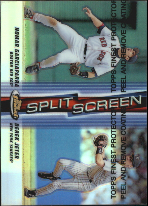 1999 Finest Split Screen Dual Refractors #SS3 Nomar Garciaparra/Derek Jeter